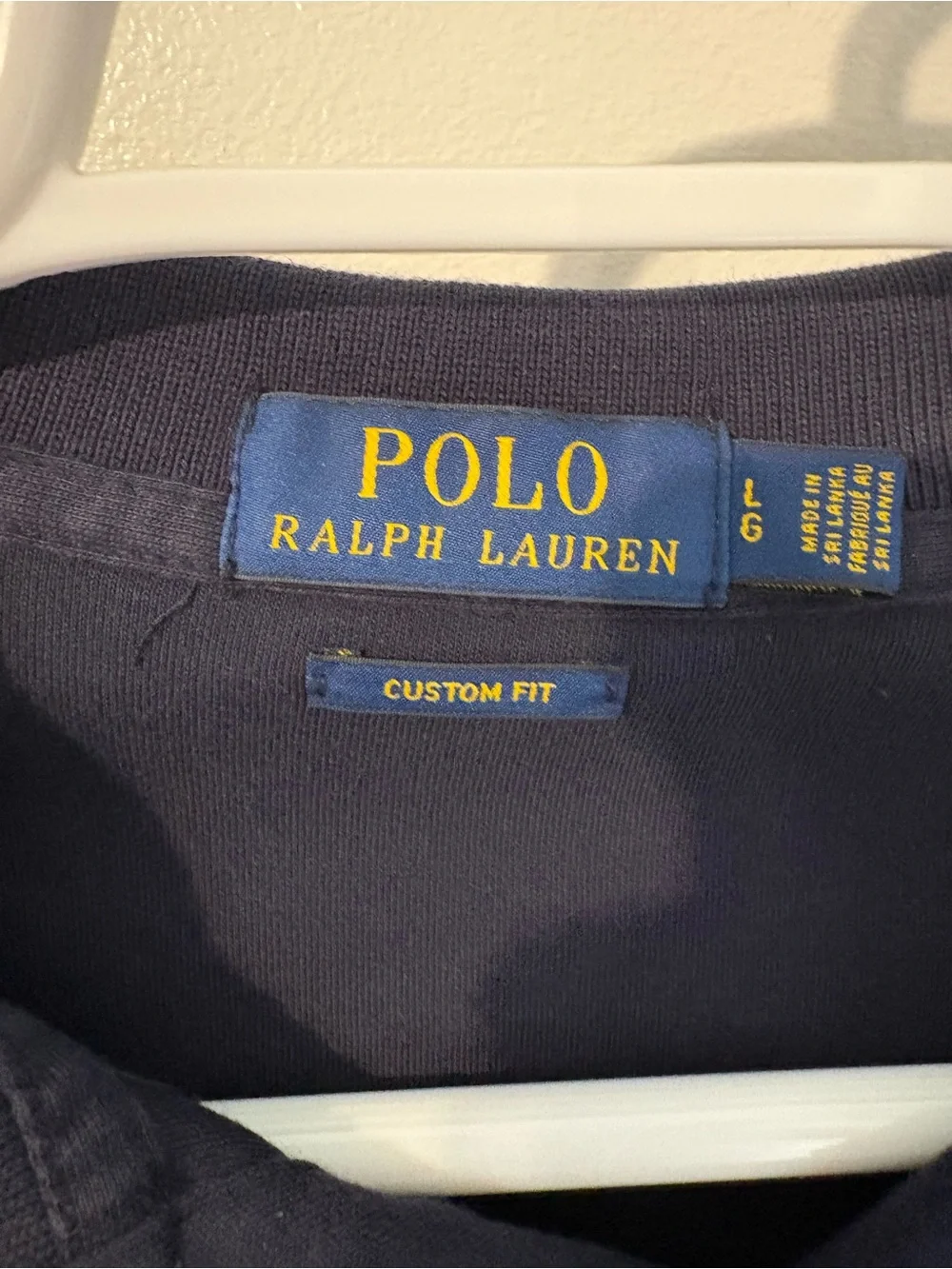 Men’s Large POLO Ralph Lauren Short Sleeve Navy Blue Shirt